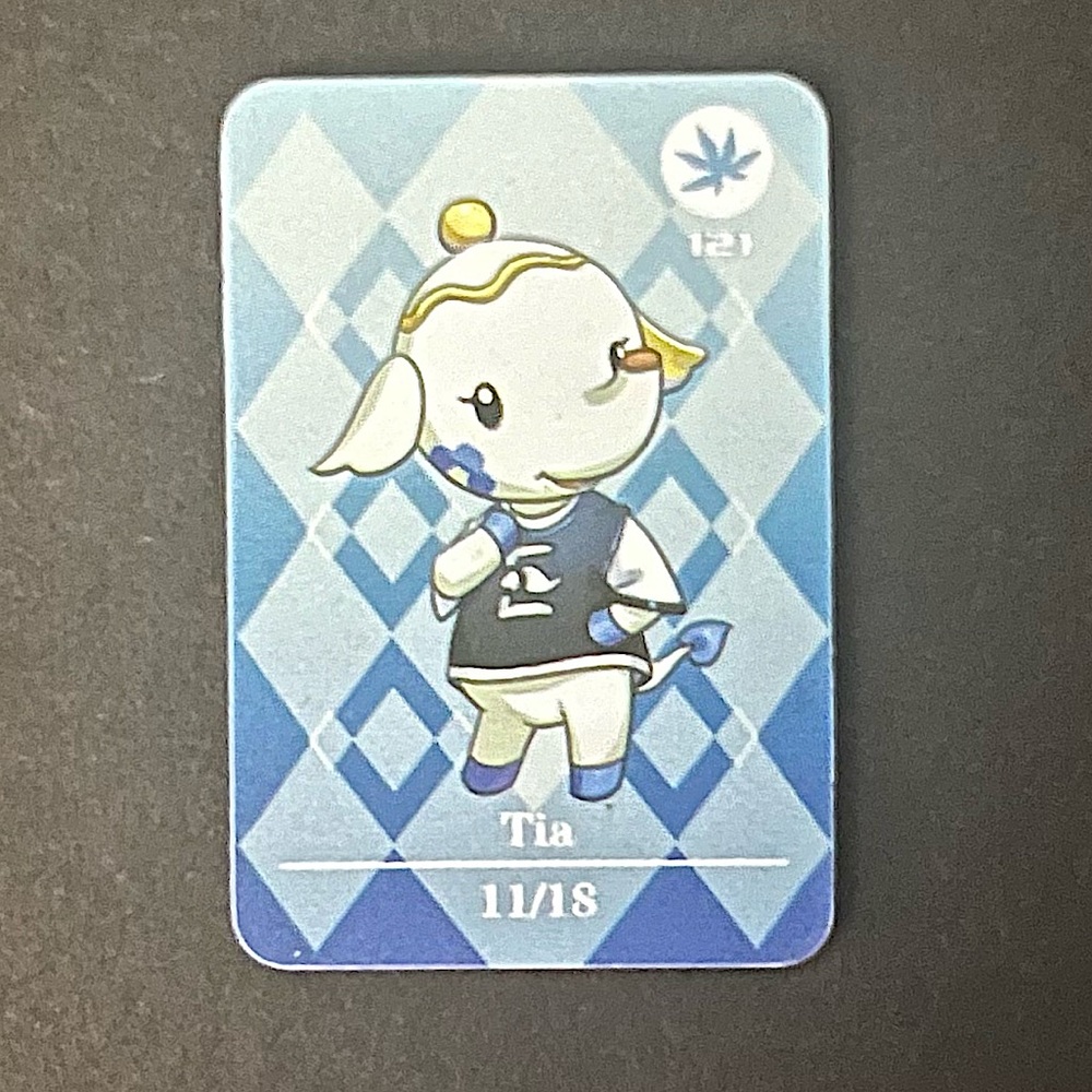 ACNH Tia Amiibo Card